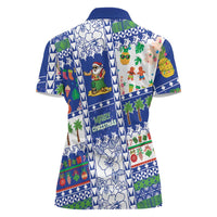 Northern Mariana Islands Christmas Women Polo Shirt Festive Beach Vibes LT05 - Polynesian Pride