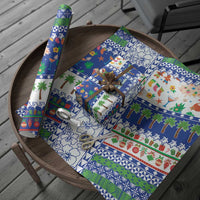 Northern Mariana Islands Christmas Wrapping Paper Festive Beach Vibes - Polynesian Pride