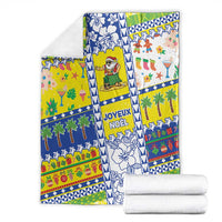 New Caledonia Christmas Blanket Festive Beach Vibes - Polynesian Pride