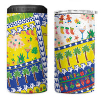 New Caledonia Christmas 4 in 1 Can Cooler Tumbler Festive Beach Vibes - Polynesian Pride
