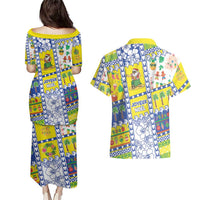 New Caledonia Christmas Couples Matching Puletasi and Hawaiian Shirt Festive Beach Vibes LT05 - Polynesian Pride