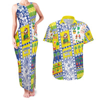 New Caledonia Christmas Couples Matching Tank Maxi Dress and Hawaiian Shirt Festive Beach Vibes - Polynesian Pride