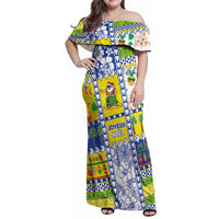 New Caledonia Christmas Family Matching Off Shoulder Maxi Dress and Hawaiian Shirt Festive Beach Vibes - Polynesian Pride