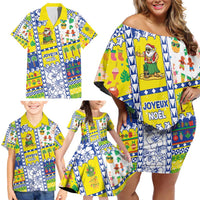New Caledonia Christmas Family Matching Off Shoulder Short Dress and Hawaiian Shirt Festive Beach Vibes LT05 - Polynesian Pride