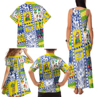 New Caledonia Christmas Family Matching Tank Maxi Dress and Hawaiian Shirt Festive Beach Vibes LT05 - Polynesian Pride
