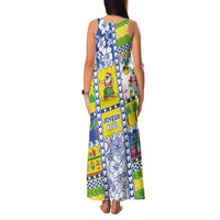 New Caledonia Christmas Family Matching Tank Maxi Dress and Hawaiian Shirt Festive Beach Vibes - Polynesian Pride