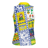New Caledonia Christmas Women Sleeveless Polo Shirt Festive Beach Vibes LT05 - Polynesian Pride