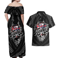 Hawaii November 28th Couples Matching Off Shoulder Maxi Dress and Hawaiian Shirt Kanaka Maoli Tribal Pattern LT05 - Polynesian Pride
