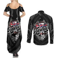 Hawaii November 28th Couples Matching Summer Maxi Dress and Long Sleeve Button Shirt Kanaka Maoli Tribal Pattern - Polynesian Pride
