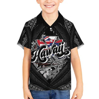 Hawaii November 28th Family Matching Off Shoulder Short Dress and Hawaiian Shirt Kanaka Maoli Tribal Pattern - Polynesian Pride