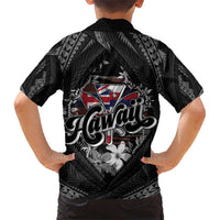 Hawaii November 28th Family Matching Short Sleeve Bodycon Dress and Hawaiian Shirt Kanaka Maoli Tribal Pattern LT05 - Polynesian Pride