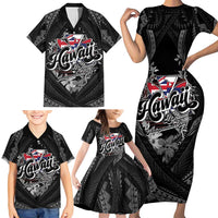 Hawaii November 28th Family Matching Short Sleeve Bodycon Dress and Hawaiian Shirt Kanaka Maoli Tribal Pattern LT05 - Polynesian Pride