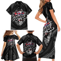 Hawaii November 28th Family Matching Short Sleeve Bodycon Dress and Hawaiian Shirt Kanaka Maoli Tribal Pattern LT05 - Polynesian Pride