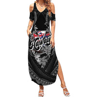 Hawaii November 28th Family Matching Summer Maxi Dress and Hawaiian Shirt Kanaka Maoli Tribal Pattern - Polynesian Pride