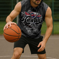 Hawaii November 28th Sleeveless Hoodie Kanaka Maoli Tribal Pattern - Polynesian Pride