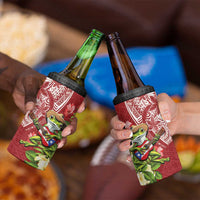 Puerto Rico Coqui Frog 4 in 1 Can Cooler Tumbler Tropical Flowers Polynesian Style - Polynesian Pride