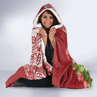 Puerto Rico Coqui Frog Hooded Blanket Tropical Flowers Polynesian Style - Polynesian Pride