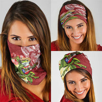 Puerto Rico Coqui Frog Neck Gaiter Tropical Flowers Polynesian Style - Polynesian Pride