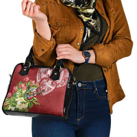 Puerto Rico Coqui Frog Shoulder Handbag Tropical Flowers Polynesian Style - Polynesian Pride