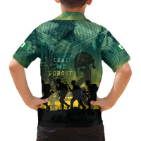 Norfolk Island ANZAC Day Family Matching Long Sleeve Bodycon Dress and Hawaiian Shirt Lest We Forget LT05 - Polynesian Pride