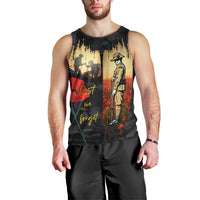 Tokelau ANZAC Day Men Tank Top Lest We Forget LT05 - Polynesian Pride