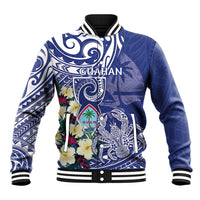 Personalised Hafa Adai Guam Baseball Jacket Latte Stone With Coconut Crab