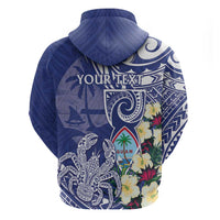 Personalised Hafa Adai Guam Hoodie Latte Stone With Coconut Crab