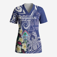 Personalised Hafa Adai Guam Scrub Top Latte Stone With Coconut Crab