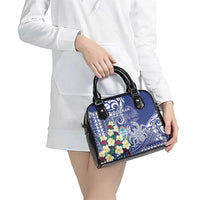 Hafa Adai Guam Shoulder Handbag Latte Stone With Coconut Crab