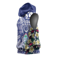 Personalised Hafa Adai Guam Sleeveless Hoodie Latte Stone With Coconut Crab