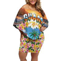 Guam Off Shoulder Short Dress Eternal Summer Sunset Beach