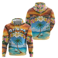 Guam Zip Hoodie Eternal Summer Sunset Beach