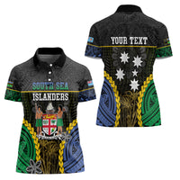 Personalised South Sea Islanders And Fiji Women Polo Shirt Kanakas Fijian Tapa Pattern