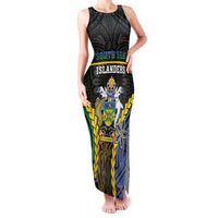 Personalised South Sea Islanders And Solomon Islands Family Matching Tank Maxi Dress and Hawaiian Shirt Kanakas Polynesian Pattern
