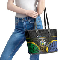South Sea Islanders And Solomon Islands Leather Tote Bag Kanakas Polynesian Pattern LT05 - Polynesian Pride