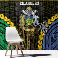 South Sea Islanders And Solomon Islands Window Curtain Kanakas Polynesian Pattern