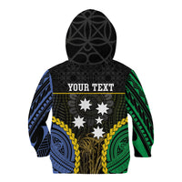 Personalised South Sea Islanders And Vanuatu Kid Hoodie Kanakas Sand Drawing Pattern
