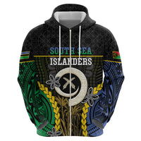 Personalised South Sea Islanders And Vanuatu Zip Hoodie Kanakas Sand Drawing Pattern
