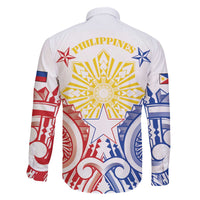 Philippines Family Matching Off The Shoulder Long Sleeve Dress and Hawaiian Shirt Katipunan Andres Bonifacio