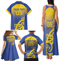 Custom James Cook High School Family Matching Tank Maxi Dress and Hawaiian Shirt Maori Koru Pattern LT05 - Polynesian Pride