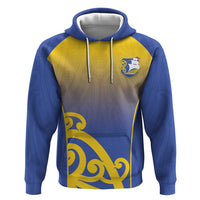 Custom James Cook High School Zip Hoodie Maori Koru Pattern LT05 Pullover Hoodie Blue - Polynesian Pride