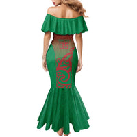 Custom Onehunga High School Family Matching Mermaid Dress and Hawaiian Shirt Maori Koru Pattern LT05 - Polynesian Pride