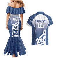 Custom New Zealand Aotea College Couples Matching Mermaid Dress and Hawaiian Shirt Maori Koru Pattern LT05 - Polynesian Pride