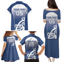 Custom New Zealand Aotea College Family Matching Puletasi and Hawaiian Shirt Maori Koru Pattern LT05 - Polynesian Pride