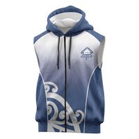 Custom New Zealand Aotea College Sleeveless Zip Hoodie Maori Koru Pattern
