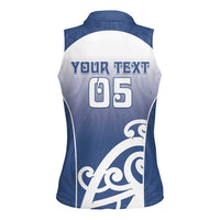 Custom New Zealand Aotea College Women Sleeveless Polo Shirt Maori Koru Pattern LT05 - Polynesian Pride