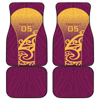 Custom Waiuku College Car Mats Maori Koru Pattern LT05 - Polynesian Pride