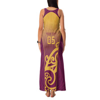 Custom Waiuku College Family Matching Tank Maxi Dress and Hawaiian Shirt Maori Koru Pattern LT05 - Polynesian Pride