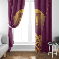 Custom Waiuku College Window Curtain Maori Koru Pattern LT05 - Polynesian Pride