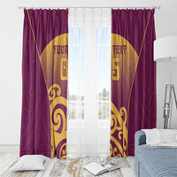 Custom Waiuku College Window Curtain Maori Koru Pattern LT05 - Polynesian Pride
